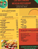 Los Dos Laredos menu