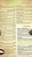 La Fogata Mexican Grill menu