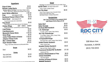 Roc City Grill menu