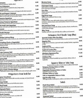 Akahana Asian Bistro menu