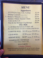 Scarborough Fish Lobster menu