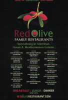 Red Olive menu