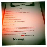 Nasime Japanese menu