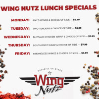 Wing Nutz menu