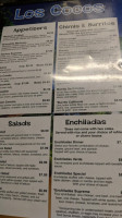 Los Cocos menu
