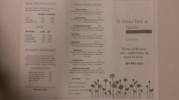 St James Pub menu