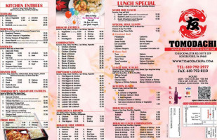 Tomodachi Japanese Steakhouse& Sushi menu
