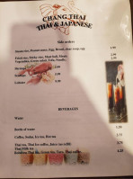 Chang Thai menu
