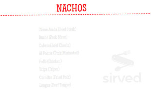 Tacos Mexico Restaurant Bar menu