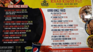 Krab Kingz Flc menu