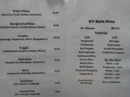 Bluebird Pizzeria menu