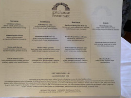 Gatehouse menu