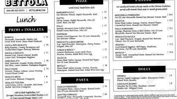 Bettola menu