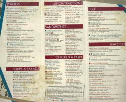 Joe Chan's Asian Bistro Steakhouse menu