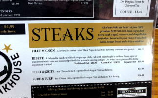 Lee's Steakhouse menu
