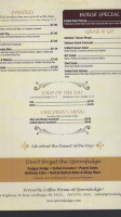 Spoonfudge menu