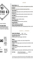 Bistro 63 menu