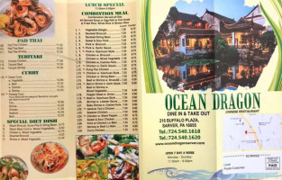 Ocean Dragon Chinese menu