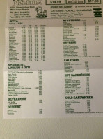 Tippis Pizza menu