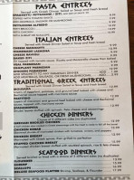 Zorba's Greek menu