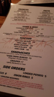 The Sandbar menu