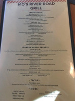 Mo's River Road Grill menu