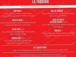 Aye! Toro Tacos Tequila menu