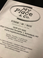 My Place Co. Schodack menu