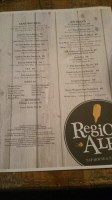 Region Ale Tap House menu