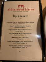 Alder Wood Bistro And Wood-fired Pizza menu