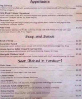 Namaste Kitchen Sebastopol menu