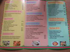 Taqueria Tacana Mexican Grocery menu