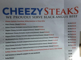 Cheezy Steaks menu