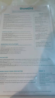 Shorebird Sedona menu