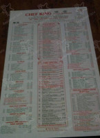 Chef King menu