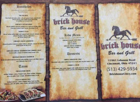 Brick House Bar Grill menu