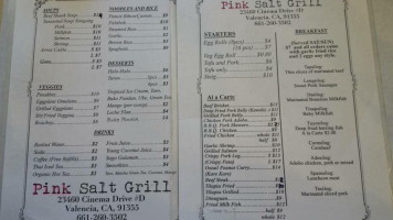 Pink Salt Grill And Catering menu