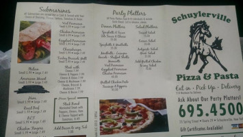 Schuylerville Pizza Pasta menu