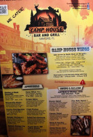 Camp House And Grill menu