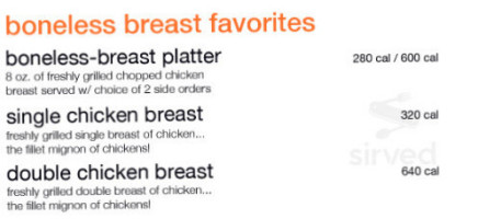 Chicken Kitchen menu