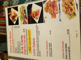 Mucho Gusto Peruvian Cuisine menu