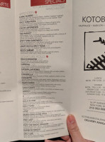 Kotobuki menu