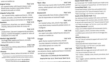 67 Biltmore Downtown Eatery Catering menu
