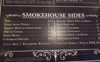 Senoia Smokehouse menu