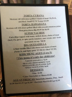Irmita's Casita Mexican menu