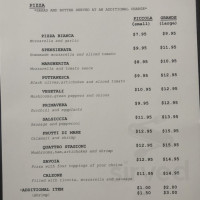 The Esposito's Italian Restaurant menu