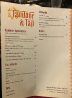 Tandoor And Tap menu