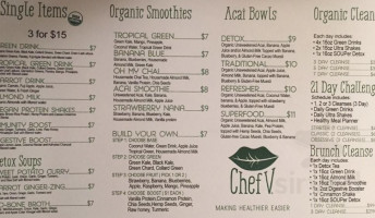 Chef V's Blended Juices, Smoothies Bowls food