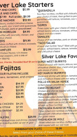 Silver Lake Grill menu