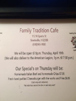 Family Tradition Cafe food